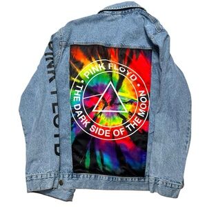 Pink Floyd Denim Jacket with Tie-Dye Back